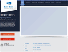 Tablet Screenshot of elitepainmanagement.com